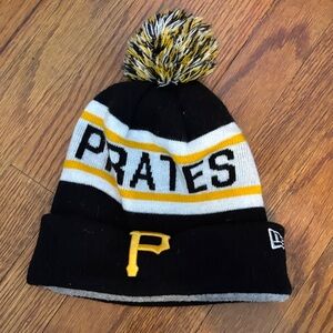 Pittsburgh Pirates Black and Yellow Pom-Pom Beanie